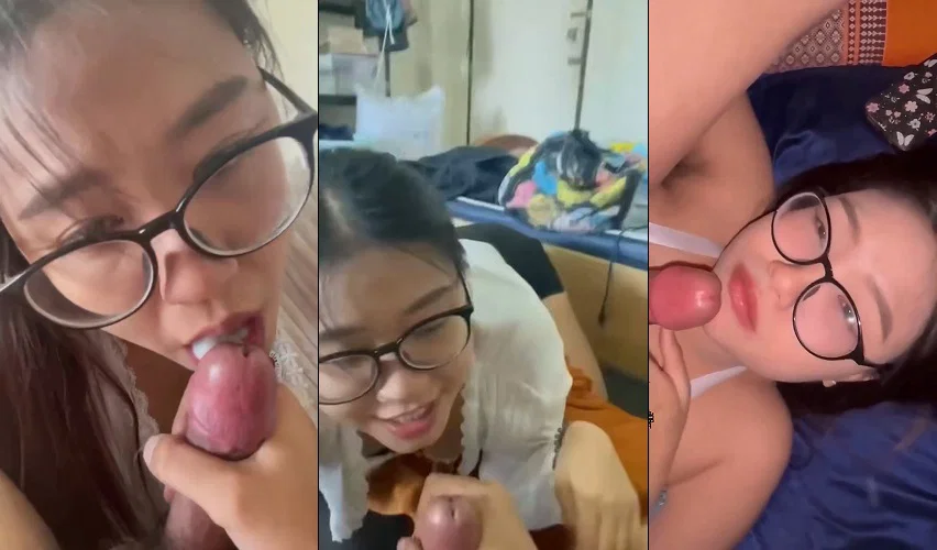 Em sinh viên kính cận bú cu là em không để rớt giọt nào