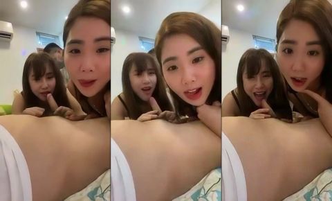 2 em gái xinh tươi cười phụ vụ các anh khách Trung